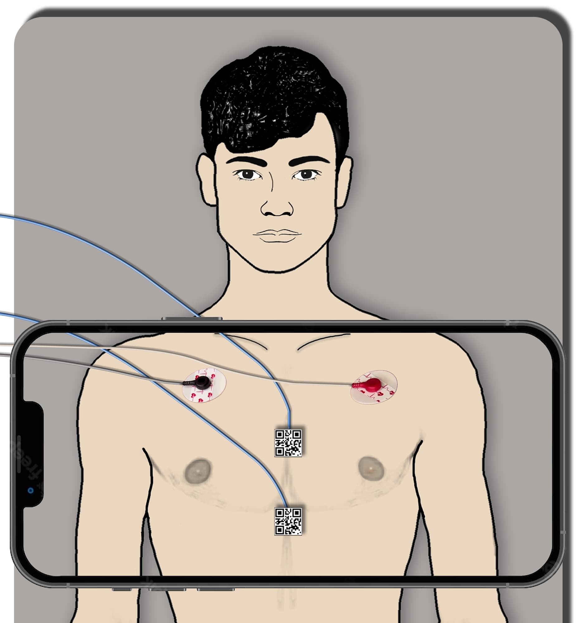Fig. 1. Data acquisition and sensor placement setup.